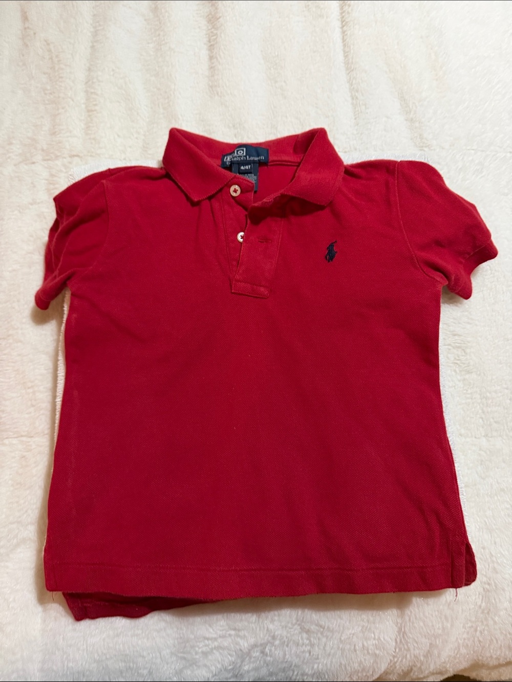 Ralph Lauren Kids Red Polo with Navy Pony